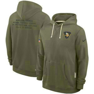 NFL Vikings Olive 2025 Salute to Service Pullover Hoodie NFL Vikings Olive 2025 Salute to Service Pullover Hoodie