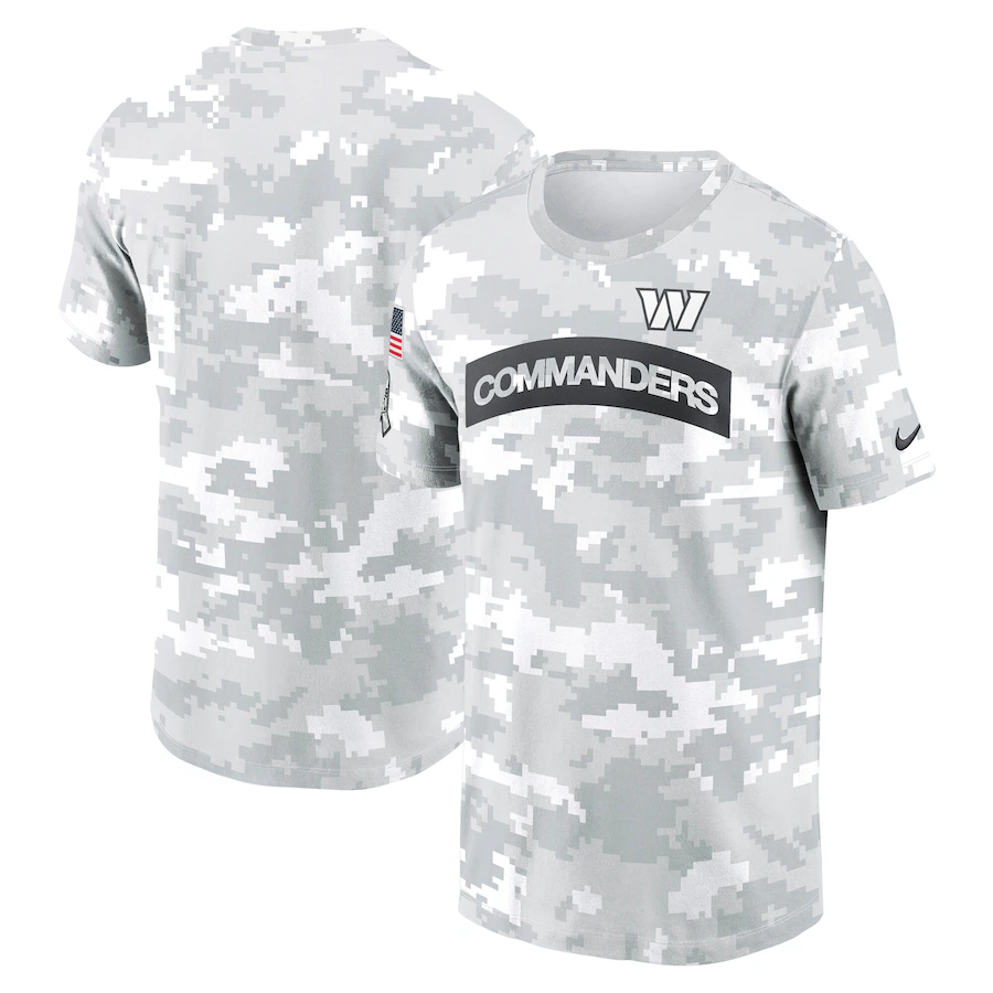 NFL Washington Commanders 2024 White Grey Salute To Service t shirt