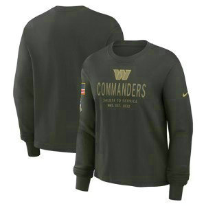 NFL Washington Commanders Dark Green 2025 Salute to Service Sideline Dri-FIT Long Sleeve T-Shirt