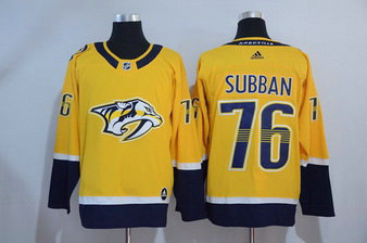 NHL Adidas Predators 76 P.K. Subban Gold Jersey