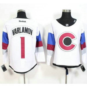 NHL Avalanche 1 Semyon Varlamov White 2016 Stadium Series Men Jersey