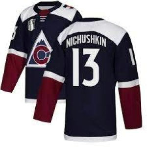 NHL Avalanche 13 Valeri Nichushkin Navy Adidas Men Jersey