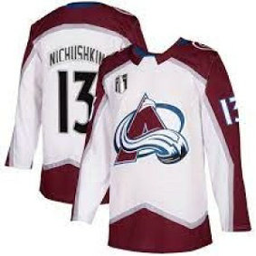 NHL Avalanche 13 Valeri Nichushkin White Adidas Men Jersey