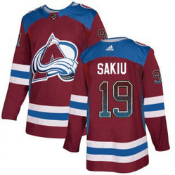 NHL Avalanche 19 Joe Sakic Red Drift Fashion Adidas Men Jersey