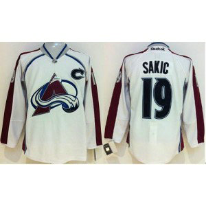 NHL Avalanche 19 Joe Sakic White Youth Jersey