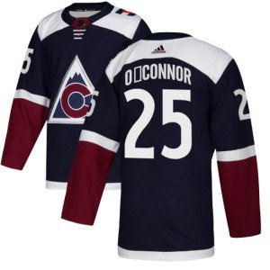 NHL Avalanche 25 Logan O'Connor Navy Adidas Men Jersey