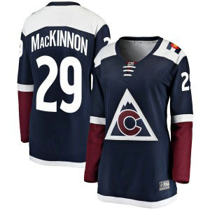 NHL Avalanche 29 Nathan MacKinnon Navy Alternate Adidas Women Jersey
