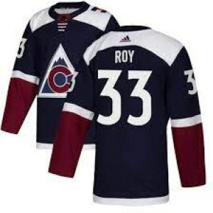 NHL Avalanche 33 Roy Navy Adidas Men Jersey
