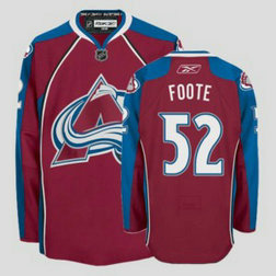 NHL Avalanche 52 Adam Foote Red Men Jersey