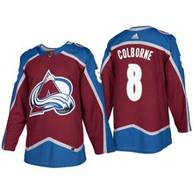 NHL Avalanche 8 Joe Colborne Burgundy Adidas Men Jersey