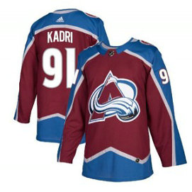 NHL Avalanche 91 Nazem Kadri Burgundy Adidas Men Jersey
