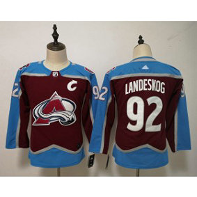NHL Avalanche 92 Gabriel Landeskog Adidas Women Jersey