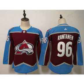 NHL Avalanche 96 Mikko Rantanen Burgundy Adidas Women Jersey