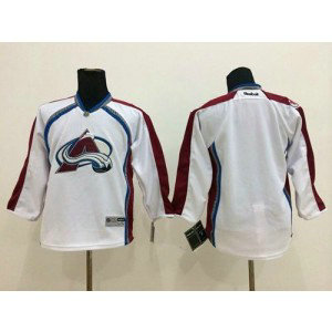 NHL Avalanche Blank White Youth Jersey