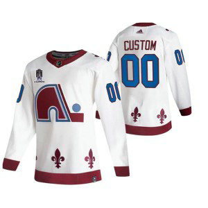 NHL Avalanche White Customized 2022 Stanley Cup Champions Patch Adidas Men Jersey