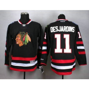 NHL Blackhawks 11 Andrew Desjardins Black Men Jersey