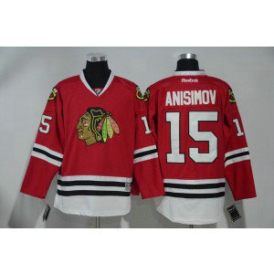 NHL Blackhawks 15 Artem Anisimov Red Men Jersey