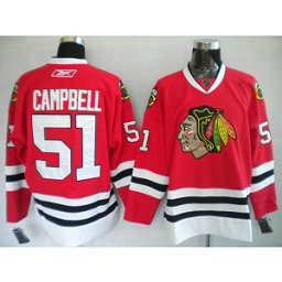 NHL Blackhawks 51 Brian Campbell Red Men Jersey