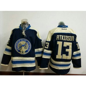NHL Blue Jackets 13 Cam Atkinson Navy Blue Reebok Men Jersey