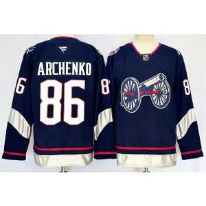 NHL Blue Jackets 86 Archenko Navy 2024-25 New Men Jersey