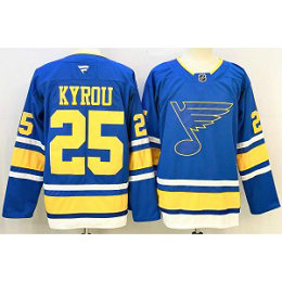 NHL Blues 25 Kyrou Blue New Men Jersey