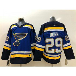 NHL Blues 29 Vince Dunn Adidas Blue Men Jersey