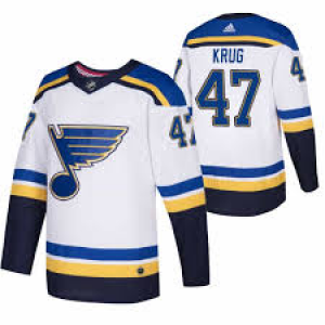 NHL Blues 47 Torey Krug White Adidas Men Jersey