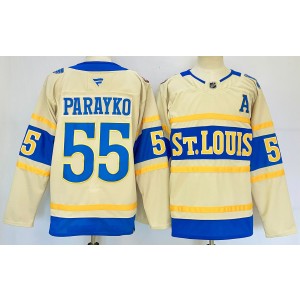NHL Blues 55 Colton Parayko Cream 2024 New Men Jersey