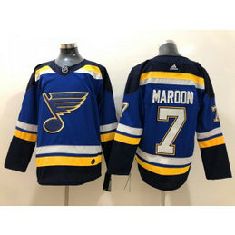 NHL Blues 7 Pat Maroon Adidas Blue Men Jersey