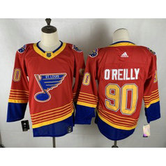 NHL Blues 90 Ryan O'Reilly 2021 Red Reverse Retro Adidas Men Jersey