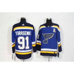NHL Blues 91 Vladimir Tarasenko Blue Adidas Men Jersey A Patch