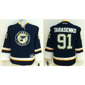 NHL Blues 91 Vladimir Tarasenko Navy Blue Alternate Youth Jersey