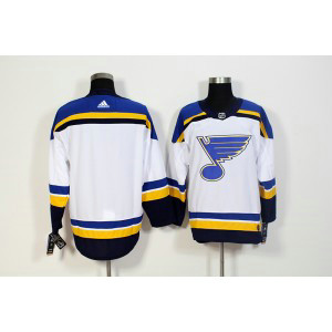 NHL Blues Blank White Adidas Men Jersey