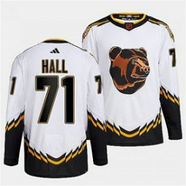 NHL Bruins 71 Taylor Hall White 2022-23 Retro Adidas Men Jersey