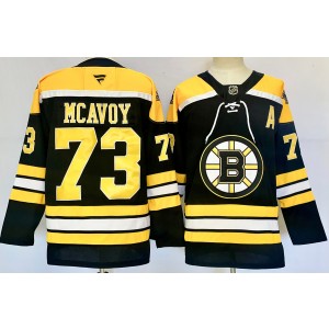 NHL Bruins 73 Charlie McAvoy Black 2024 New Fanatics Men Jersey