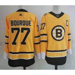 NHL Bruins 77 Ray Bourque Yellow 2020 New Adidas Men Jersey