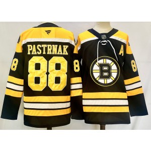 NHL Bruins 88 David Pastrnak Black 2024 New Fanatics Men Jersey