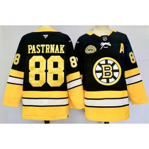 NHL Bruins 88 David Pastrnak Black 2024 New Men Jersey