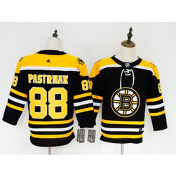 NHL Bruins 88 David Pastrnak Black Adidas Women Jersey
