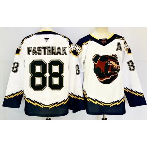 NHL Bruins 88 David Pastrnak White 2024 New Men Jersey