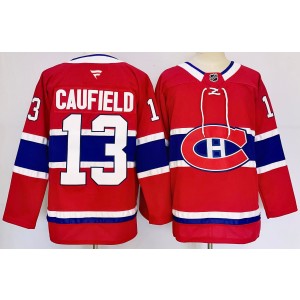 NHL Canadiens 13 Caufield Red 2024 New Adidas Men Jersey