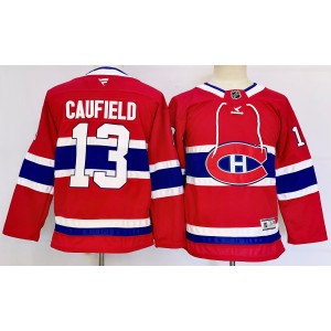 NHL Canadiens 13 Caufield Red Adidas Youth Jersey