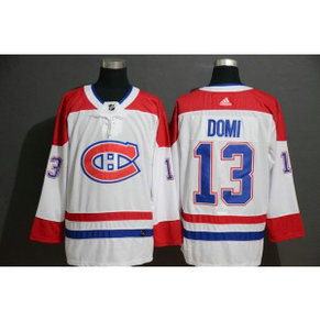 NHL Canadiens 13 Max Domi White Adidas Men Jersey