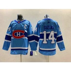 NHL Canadiens 14 Nick Suzuki 2022-23 Reverse Retro Adidas Men Jersey