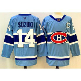 NHL Canadiens 14 Nick Suzuki Blue New Men Jersey