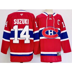 NHL Canadiens 14 Nick Suzuki Red 2024 New Adidas Men Jersey