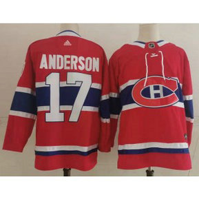 NHL Canadiens 17 Anderson Red Adidas Men Jersey
