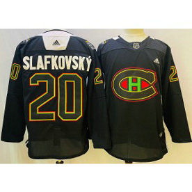 NHL Canadiens 20 Slafkovsky Black 2022-23 Retro Adidas Men Jersey