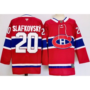 NHL Canadiens 20 Slafkovsky Red 2024 New Adidas Men Jersey