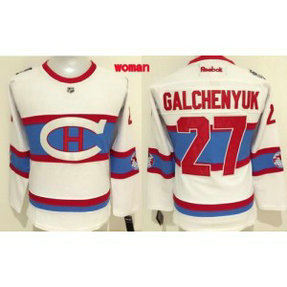 NHL Canadiens 27 Alex Galchenyuk White 2016 Winter Classic Women Jersey